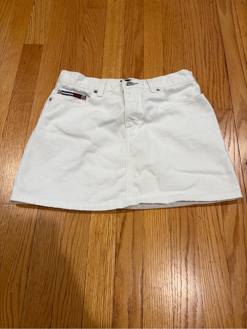 White Tommy Hilfiger Denim Skirt